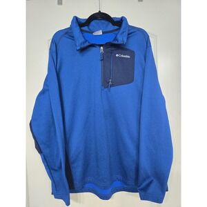 Columbia 1/4 Zip‎ Pullover Mens Extra Large XL Activewear Outdoor Blue